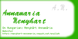 annamaria menyhart business card