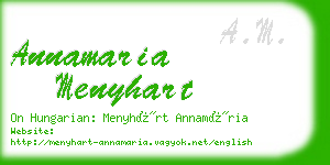 annamaria menyhart business card